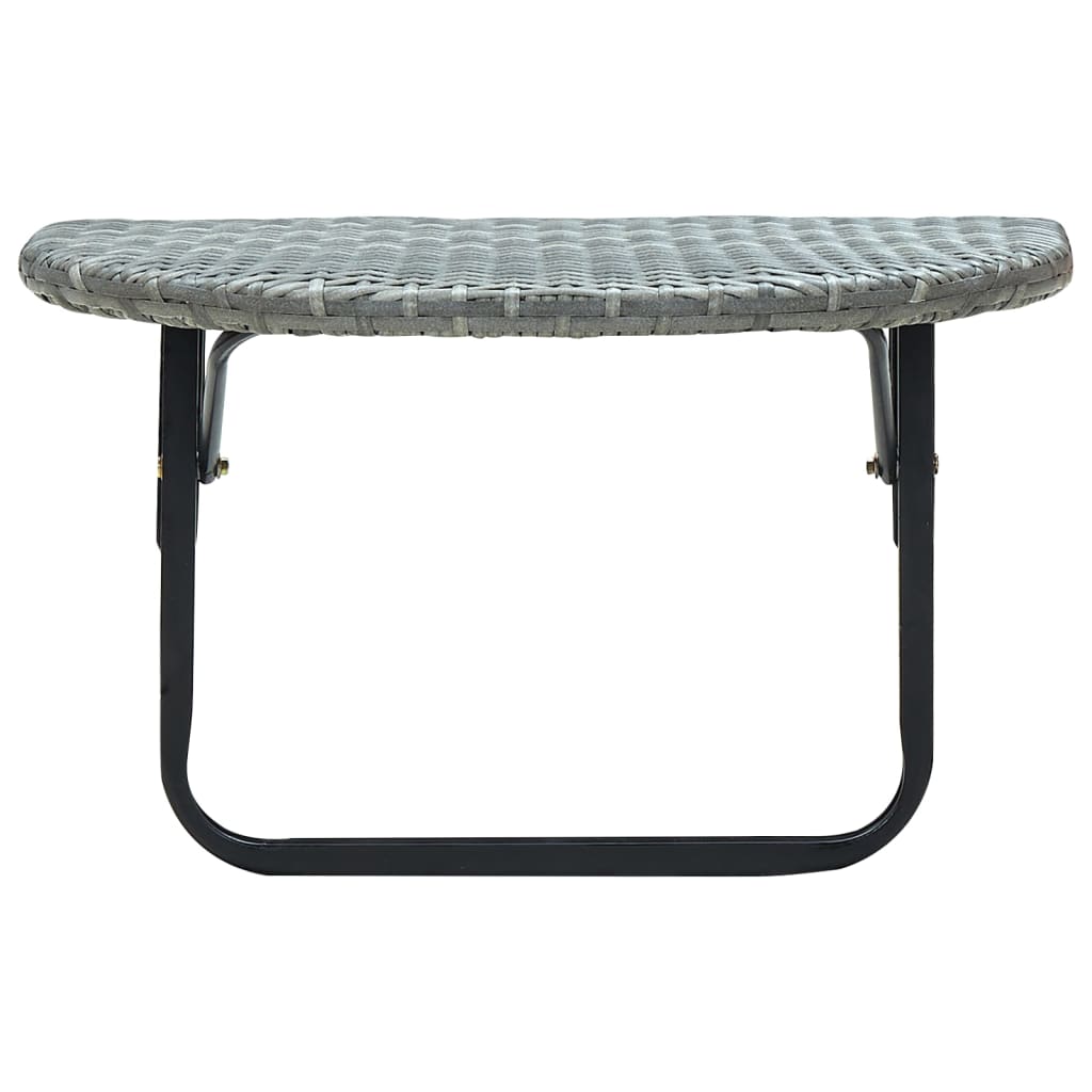Balkontisch Grau 60x60x40 cm Poly Rattan